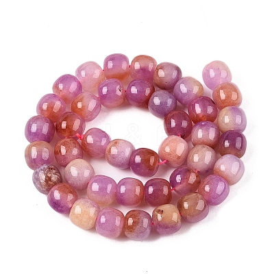 Dyed Natural White Jade Beads Strands G-T138-D07-1