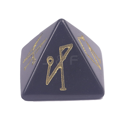 Pyramid Reiki Natural Obsidian Display Decorations DJEW-PW0013-41C-1