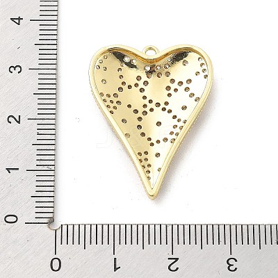 Brass Micro Pave Clear Cubic Zirconia Pendants KK-L228-43B-G-1