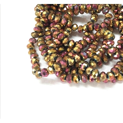 Electroplate Glass Bead Strands X-EGLA-G014-8mm-FP01-1