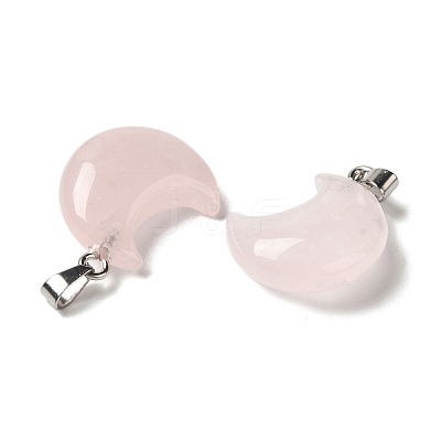 Natural Rose Quartz Pendants G-H035-01P-08-1