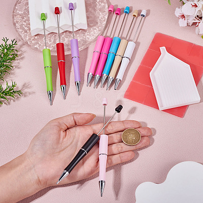 10Pcs 10 Colors ABS Plastic Nail Art Rhinestones Pickers Beadable Pens DIY-TA0014-97-1