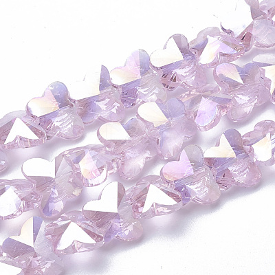 Electroplate Glass Beads EGLA-Q091-14mm-B17-1
