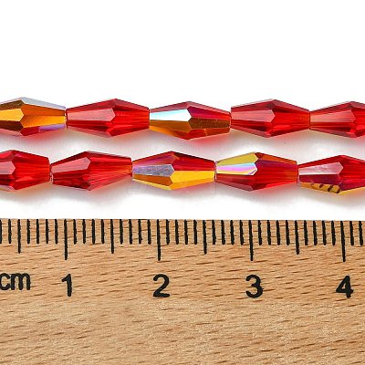 Transparent Electroplate Glass Beads Strands GLAA-K064-05A-AB01-1