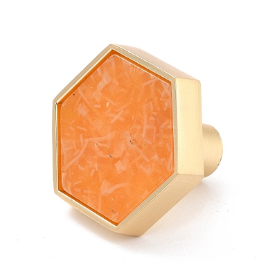 Hexagon with Marble Pattern Brass Box Handles & Knobs DIY-P054-C08-1