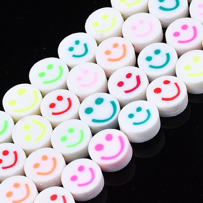 Handmade Polymer Clay Bead Strands CLAY-T020-28-1