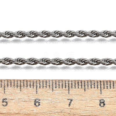 Tarnish Resistant 304 Stainless Steel Rope Chain Necklaces STAS-S029-01-1