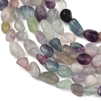Natural Rainbow Fluorite Beads Strands GG-C286-A27-1