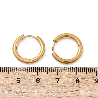202 Stainless Steel Huggie Hoop Earrings X-EJEW-F111A-16mm-G-1