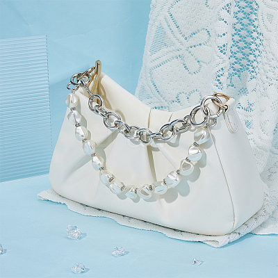 Plastic Pearl Alloy Phone Hand Strap Chains FIND-WH0260-55P-1