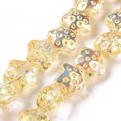 Transparent Electroplate Glass Beads Strands LS-GLAA-C025-01B-1