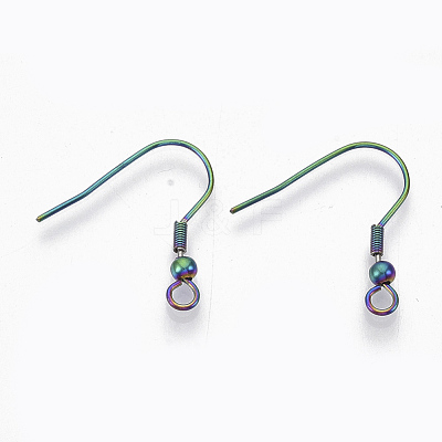 PVD Vacuum Plating 201 Stainless Steel Earring Hooks X-STAS-R102-38-1