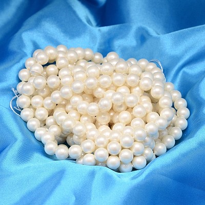 Round Shell Pearl Bead Strands BSHE-L011-10mm-A013A-1
