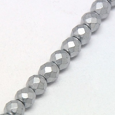 Electroplate Non-magnetic Synthetic Hematite Beads Strands G-J169C-4mm-M-1