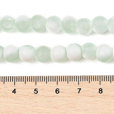 Frosted Crackle Glass Beads Strands GLAA-U001-6mm-M01-1