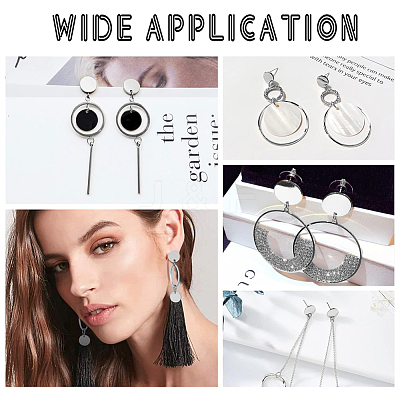 20Pcs 304 Stainless Steel Stud Earring Findings STAS-LP0001-86-1