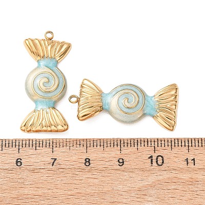 304 Stainless Steel Enamel Pendants SA-CBAD609-05G-03-1