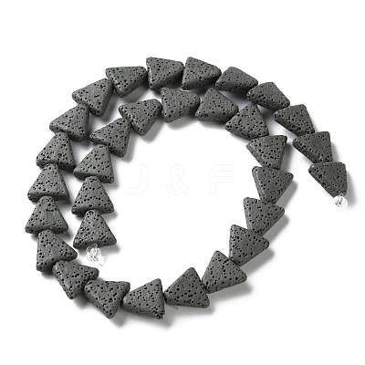 Triangle Dyed Natural Lava Rock Beads Strands G-O126-04A-04-1