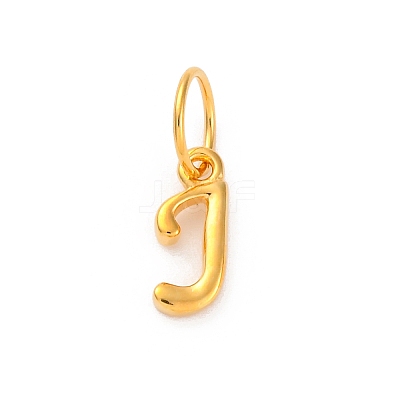 925 Sterling Silver Letter Charms with Jump Rings STER-R008-01G-J-1