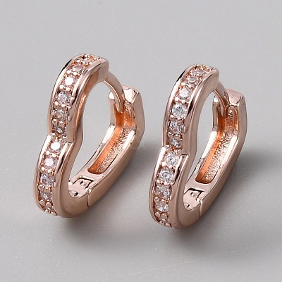 Brass Hoop Earrings EJEW-WH0023-13RG-1