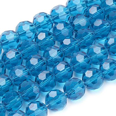 Glass Beads Strands EGLA-J042-8mm-14-1