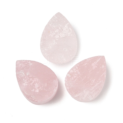 Natural Rose Quartz Cabochons G-K338-40A-02-1