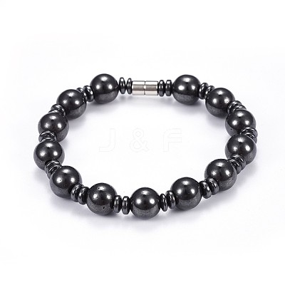 Synthetic Magnetic Hematite Jewelry Sets SJEW-F201-02-1