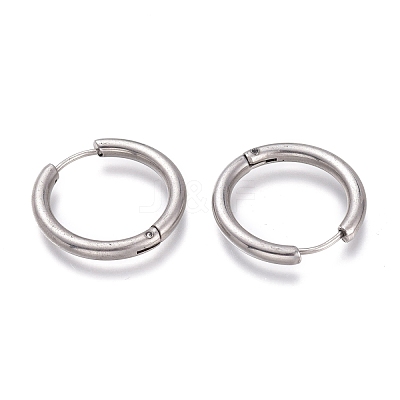 Tarnish Resistant 201 Stainless Steel Huggie Hoop Earrings EJEW-O095-05-06-1