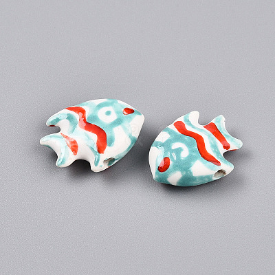 Handmade Porcelain Beads PORC-N009-08B-1