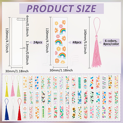 DIY Mixed Pattern Plastic Bookmarks Making Kits DIY-PH0030-21-1
