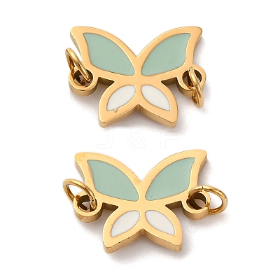 304 Stainless Steel Enamel Connector Charms STAS-U061-24G-A-1