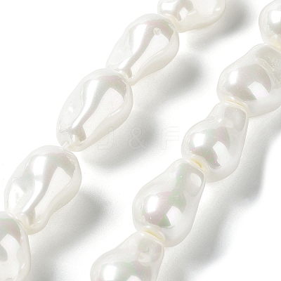 Electroplated Glass Imitation Pearl Beads Strands BSHE-G035-01A-05-1-1