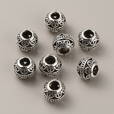 Tibetan Style Alloy European Beads FIND-TAC0002-065H-02-1