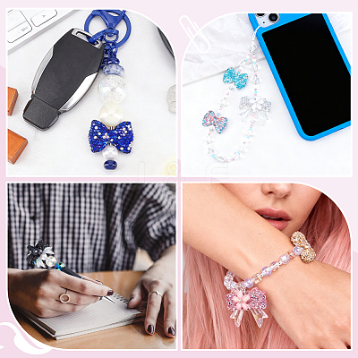 12Pcs 12 Styles Transparent Resin Beads & Handmade Polymer Clay & Rhinestone FIND-GA0008-30-1