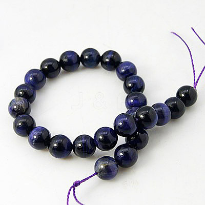 Natural Blue Tiger Eye Beads Strands X-G-G099-12mm-13-1