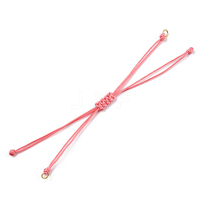 Korean Waxed Polyester Cord Braided Bracelets X-MAK-T010-06G-1