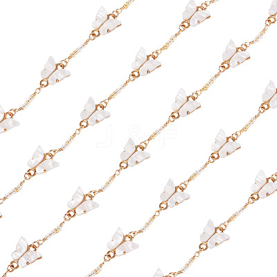 1M Handmade Acrylic Butterfly Link Chains CHC-TA0001-24B-1