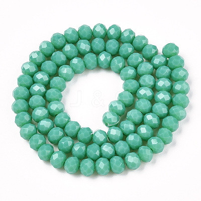 Opaque Solid Color Glass Beads Strands EGLA-A034-P6mm-D31-1