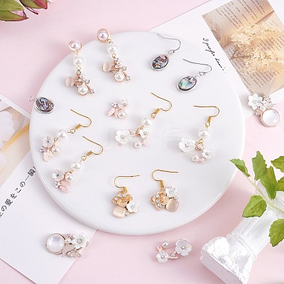 DIY Flower Drop Earring Making Kit DIY-SZ0009-77-1