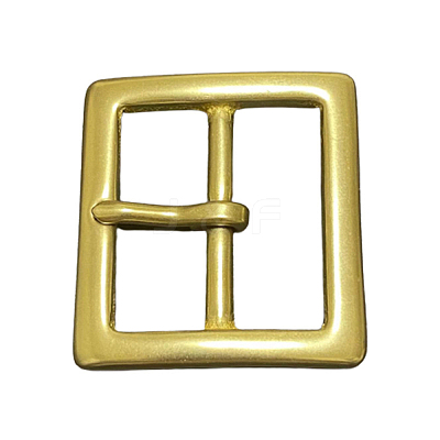 Rectangle Brass Center Bar Buckle Clasps FIND-WH0147-18G-1