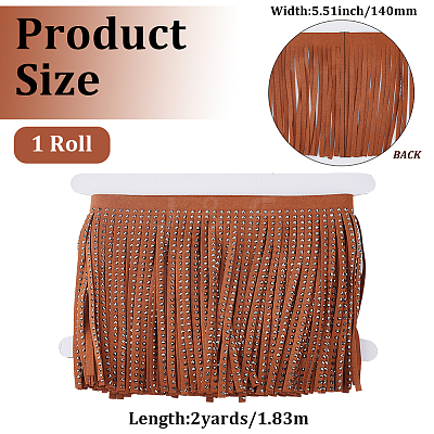 PU Imitation Leather Tassel Ribbon DIY-GF0013-45A-1
