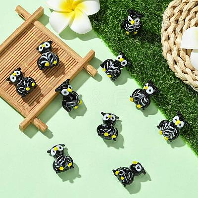 10Pcs Handmade Lampwork Beads Strands LAMP-CJ0002-08-1