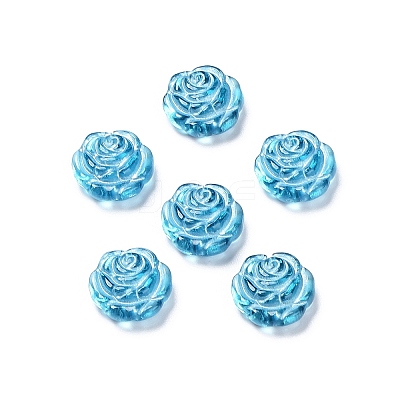 Plating Transparent Acrylic Beads OACR-G016-09O-1