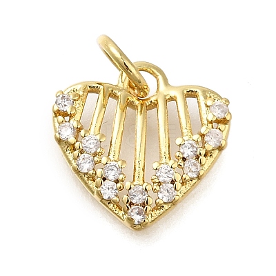 Brass Rhinestone Pendants KK-V002-03G-1