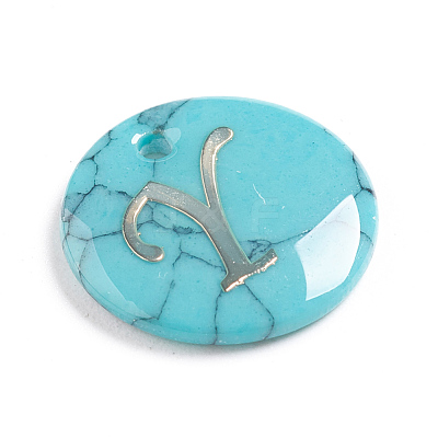 Synthetic Turquoise Charms G-L561-001Y-1