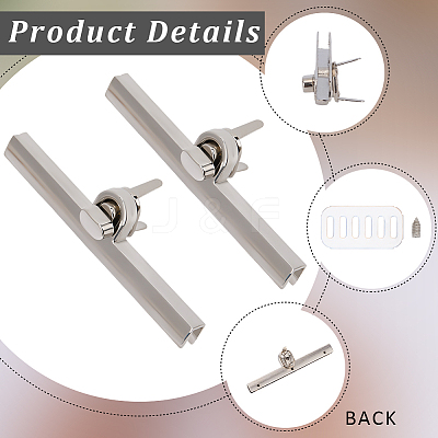 4Pcs Zinc Alloy Twist Bag Lock Purse Catch Clasps PURS-CP0001-03P-1