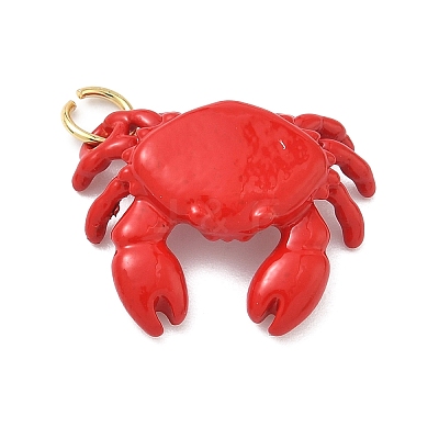 Brass Enamel Pendants KK-G555-20G-03-1