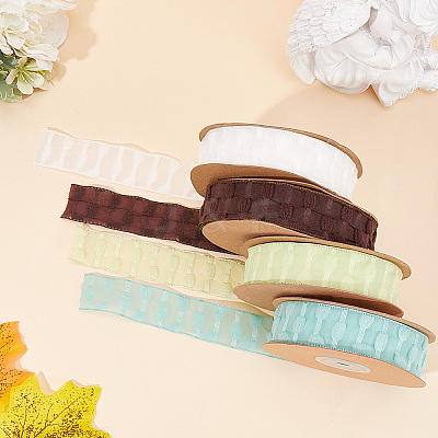 10 Yards Polyester Lace Trim Ribbon OCOR-WH20005-42A-1