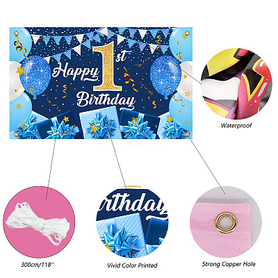 Polyester Hanging Banner Sign AJEW-WH0190-064-1