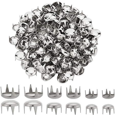240Pcs 3 Styles Brass Four-Claw Rivets KK-SP0002-45P-1